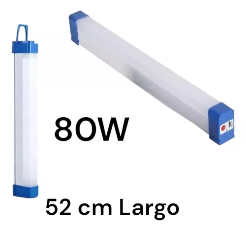 LAMPARA TUBO LED 80W RECARGABLE DE EMERG
